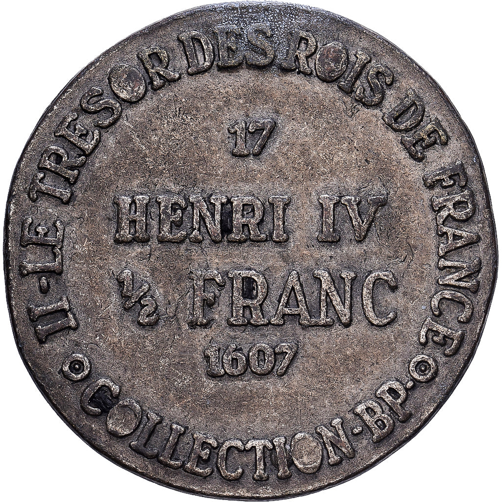 Francia, ficha, Collection BP, Demi Franc Henri IV, Rame, SPL-