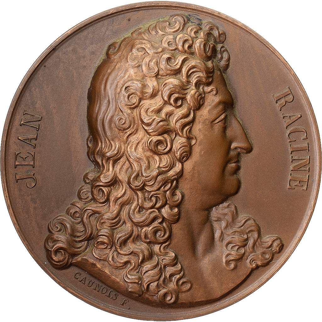 Francja, medal, Jean Racine, J.B. Poquelin de Molière, Brązowy, Caunois
