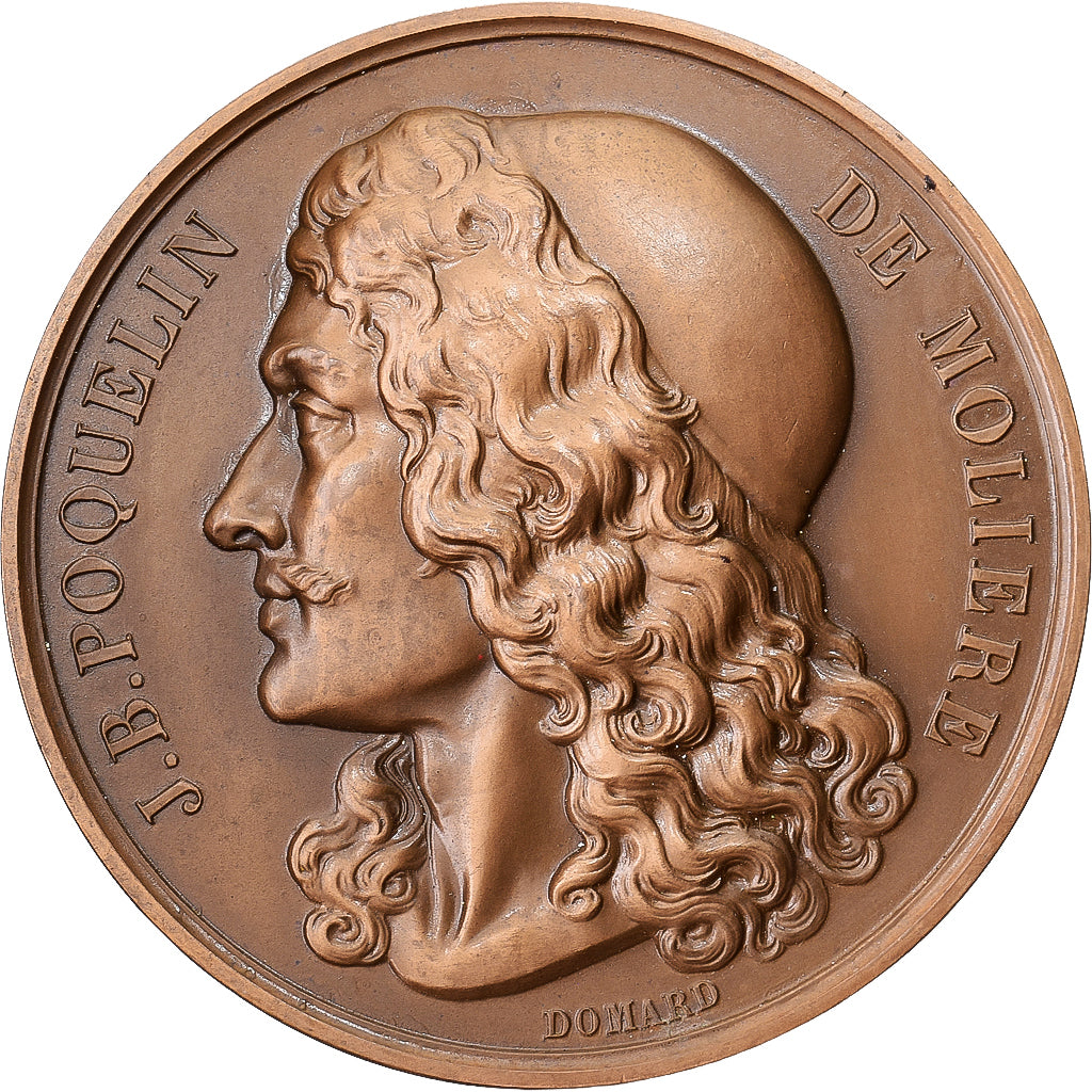 Francja, medal, Jean Racine, J.B. Poquelin de Molière, Brązowy, Caunois