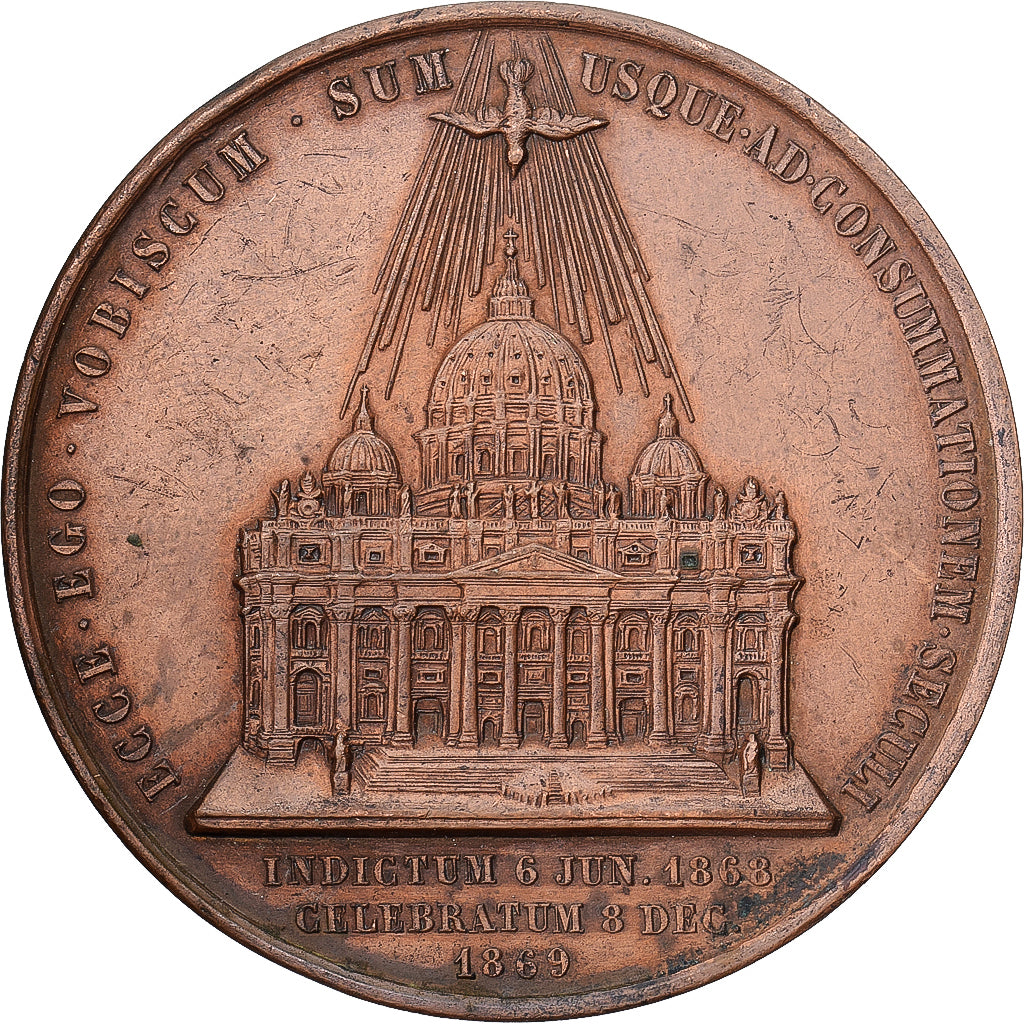 Vatican, Medal, Pie IX, Concile Oecuménique, 1869, Bronze, EF(40-45)