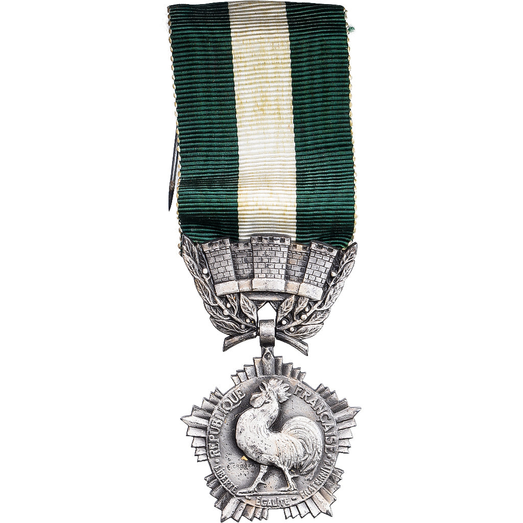 Frankrijk, Collectivités locales, Medaille, Heel goede staat, Crouzat, Zilver