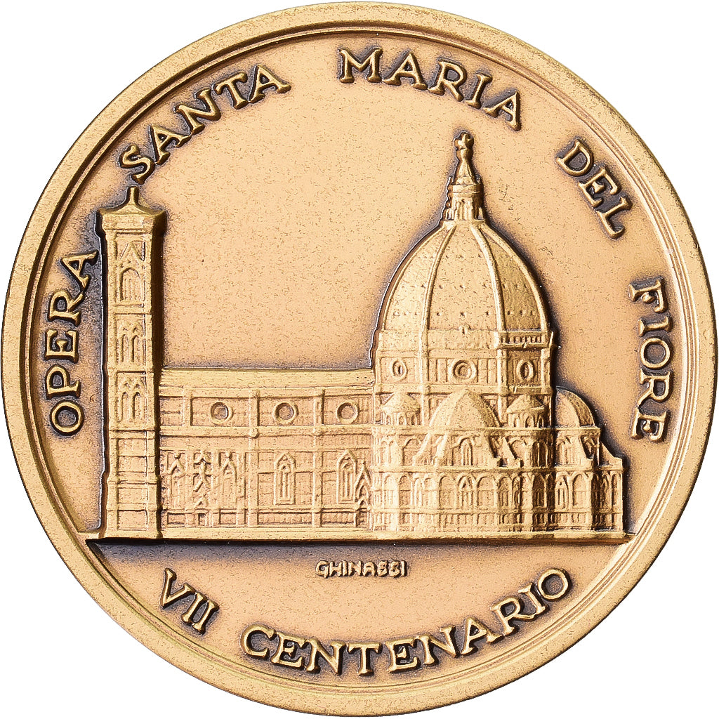 Italy, Medal, Opera Santa Maria del Fiore, VII Centenario, 1996, Bronze