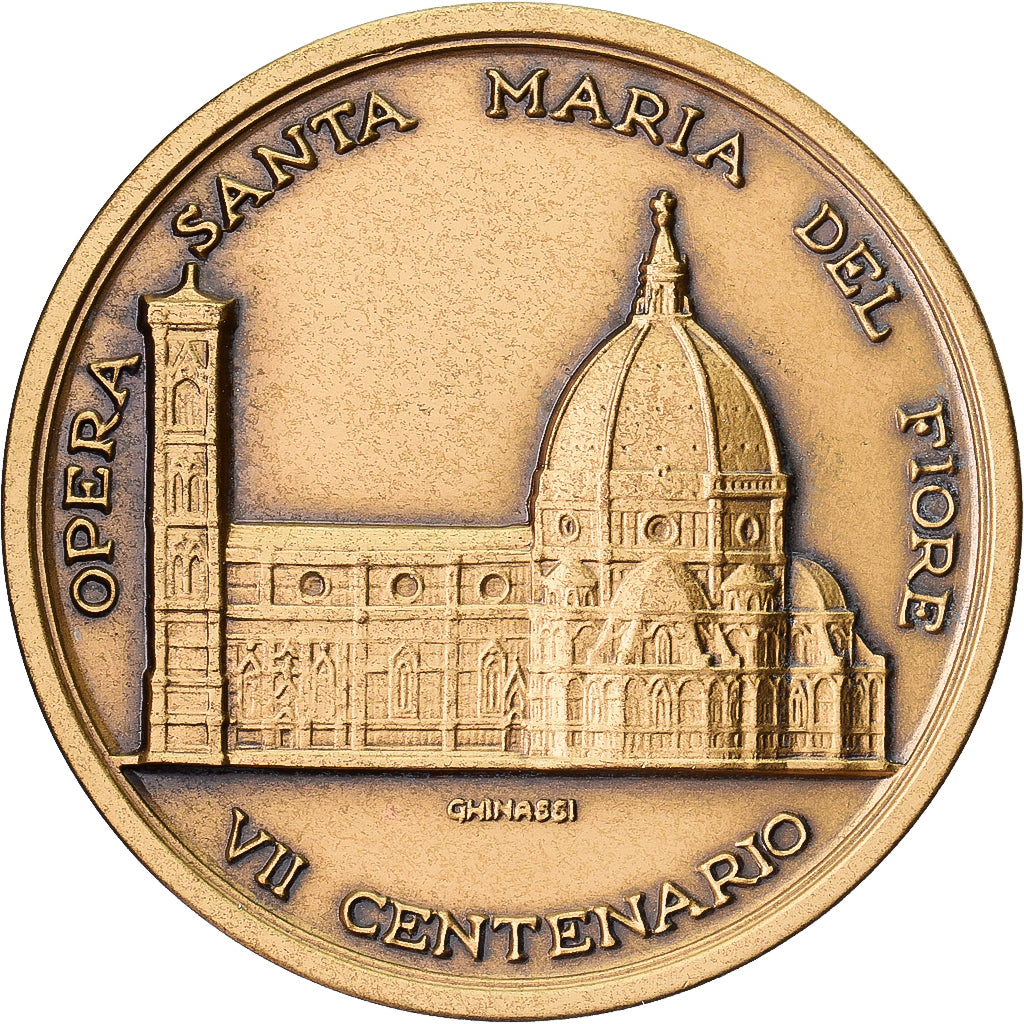 Italy, Medal, Opera Santa Maria del Fiore, VII Centenario, 1996, Bronze