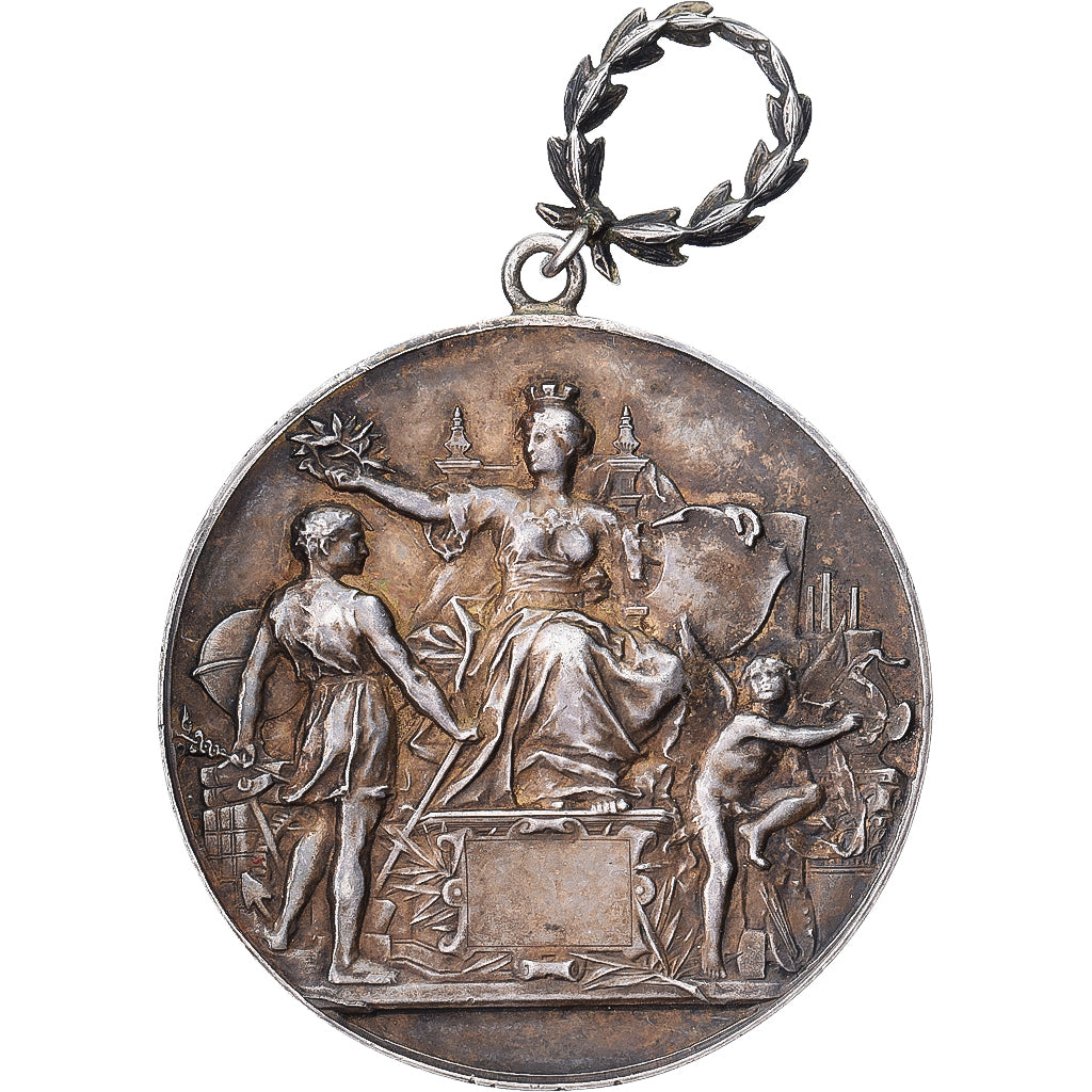 Frankreich, Medaille, Exposition de Rennes, 1887, Silber, SS
