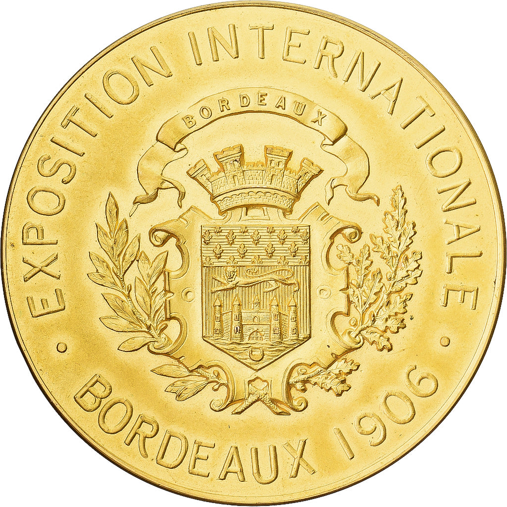France, Medal, Exposition Internationale de Bordeaux, 1906, Gilt Bronze