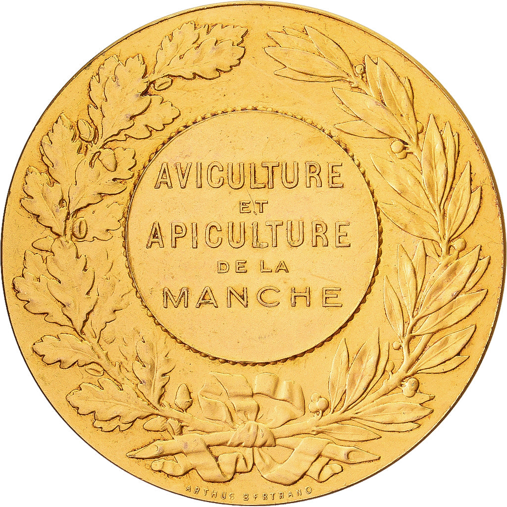 France, Médaille, Aviculture et Apiculture de la Manche, Gilt Bronze, SUP