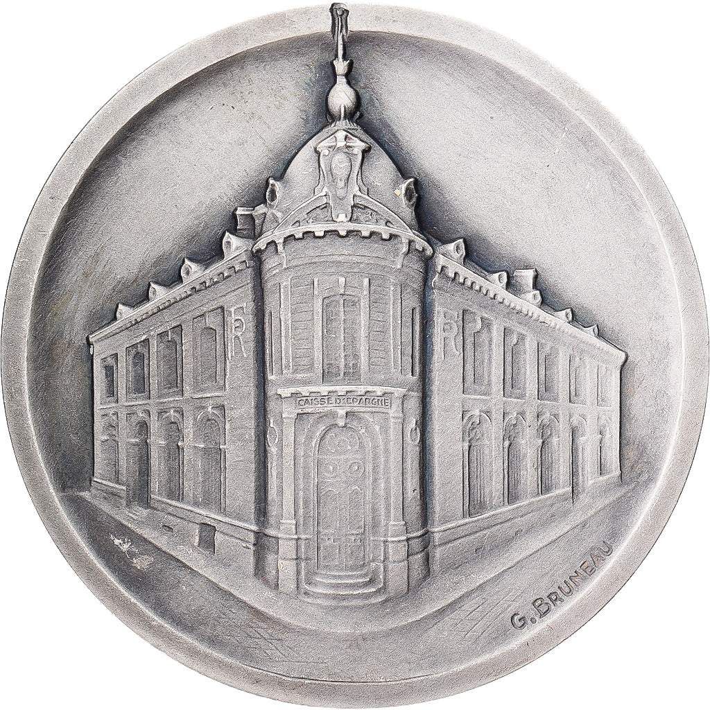 France, Medal, Centenaire de la Caisse d'Epargne d'Avranches, 1936, Silvered