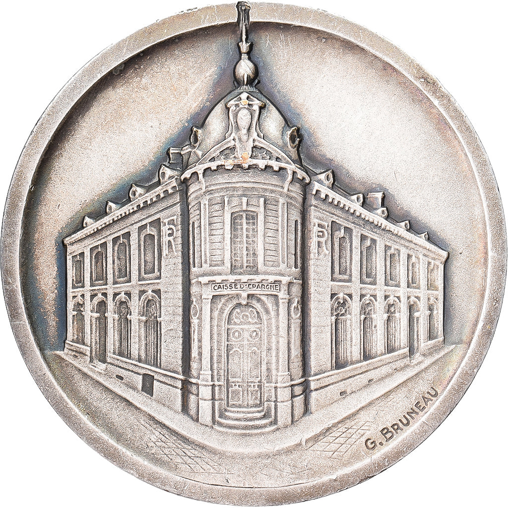 France, Medal, Centenaire de la Caisse d'Epargne d'Avranches, 1936, Silvered