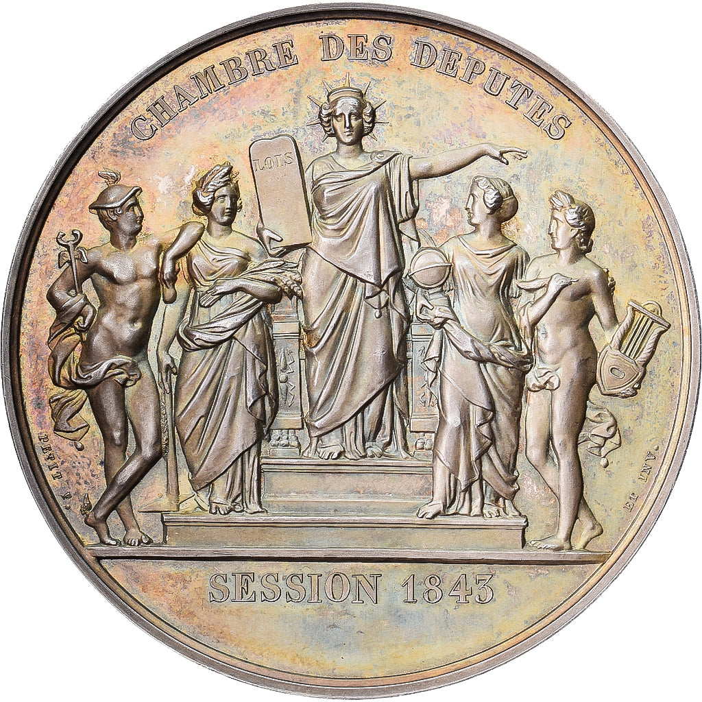Frankreich, Medaille, Louis Philippe I, Chambre des Députés, 1843, Silber