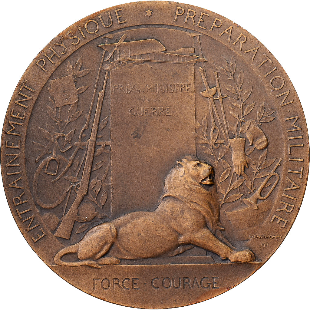 França, medalha, Préparation Militaire, Prix du Ministre de la Guerre, Bronze