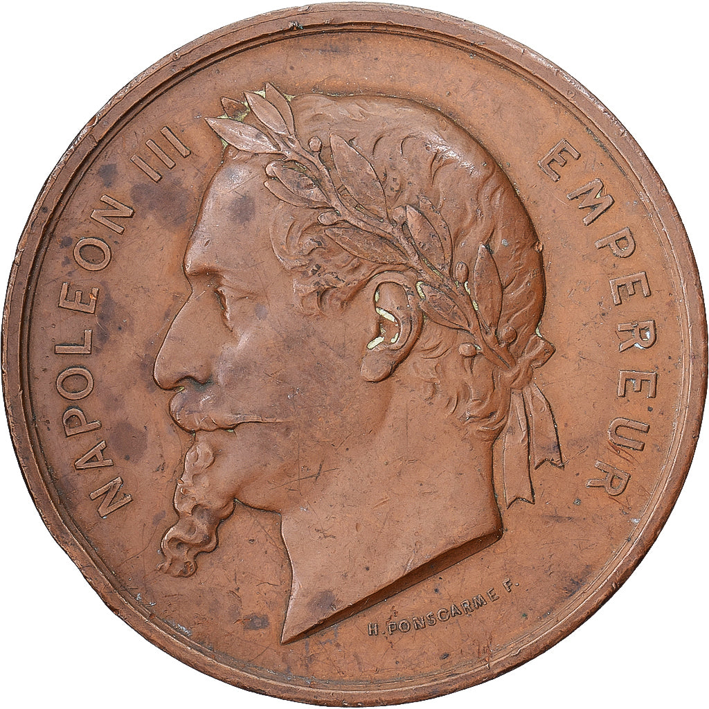 France, Medal, Napoléon III, Exposition universelle de Paris, Copper