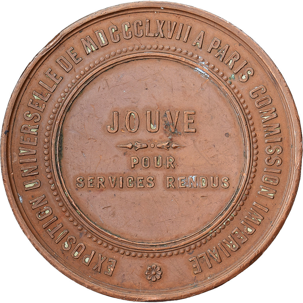 France, Medal, Napoléon III, Exposition universelle de Paris, Copper