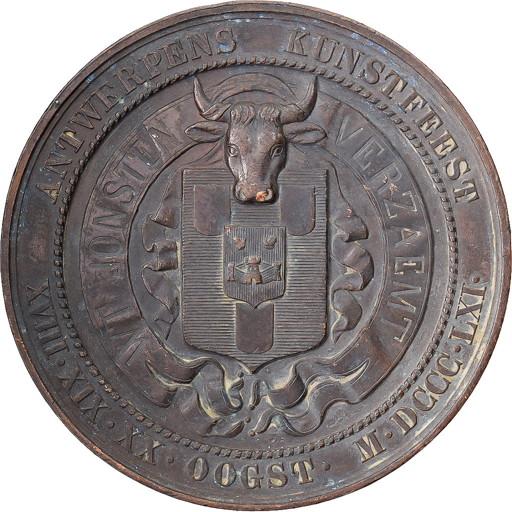 Belgium, Medal, Antwerpens Kunstfeest, 1861, Bronze, EF(40-45)