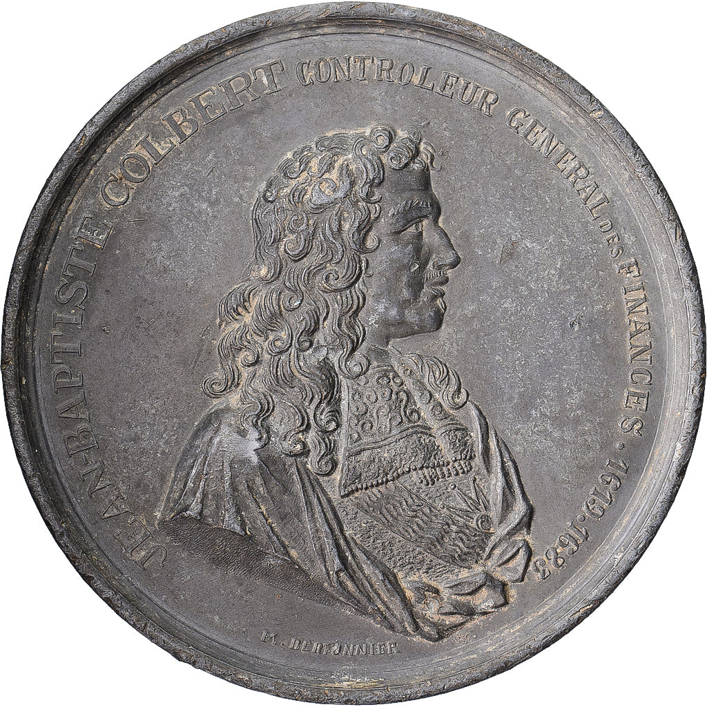 Francia, medaglia, Louis XIV, Jean-Baptiste Colbert, 1983, Stagno, Bertonnier