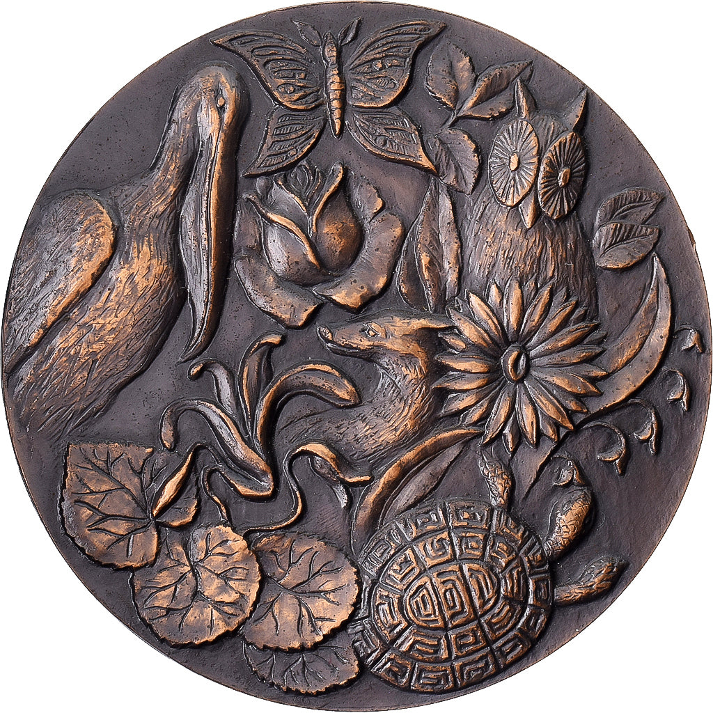 France, Medal, Robert Desnos, 1977, Bronze, Torcheux, MS(63)