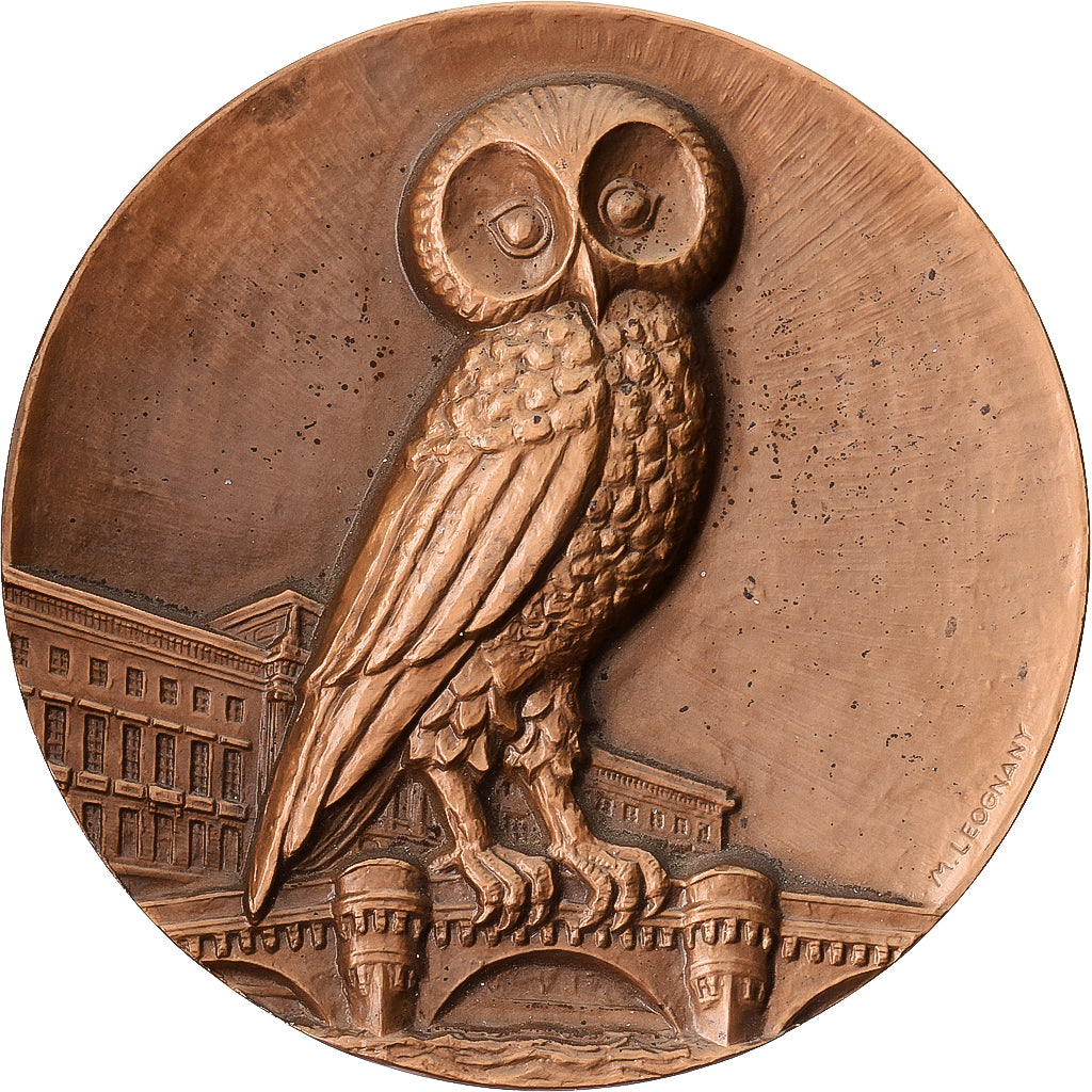 Frankreich, Medaille, Monnaie de Paris, 1977, Bronze, Leognany, Chouette, VZ
