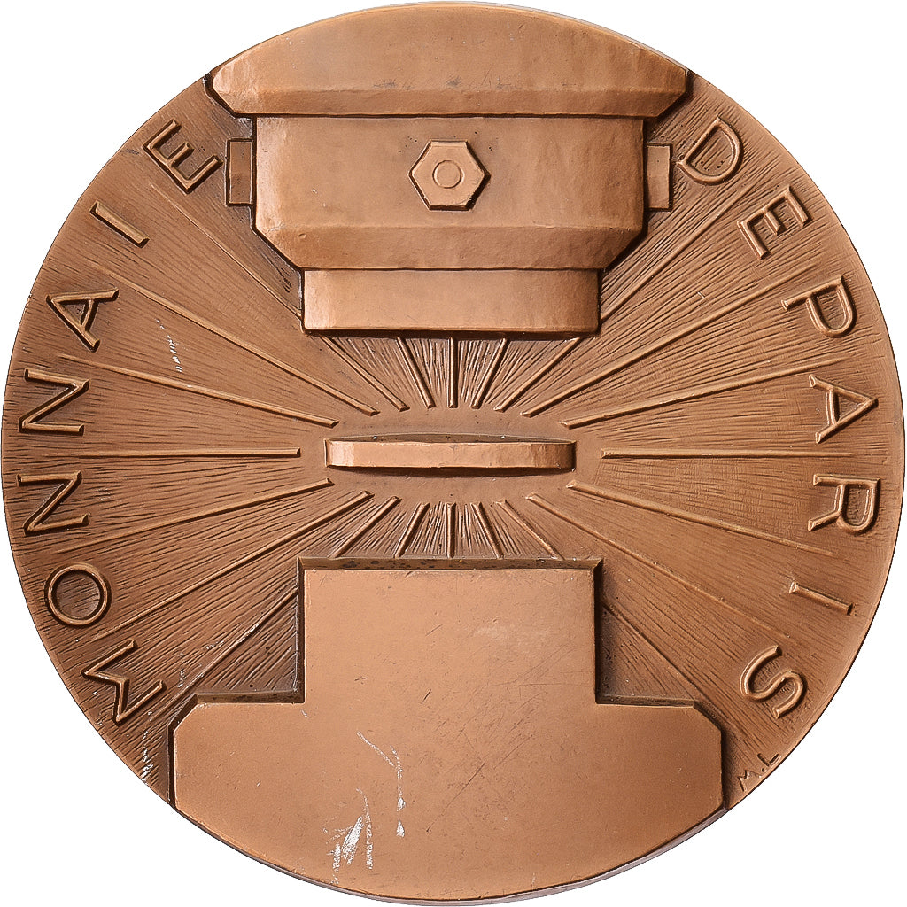 Frankreich, Medaille, Monnaie de Paris, 1977, Bronze, Leognany, Chouette, VZ
