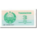 Banknote, Uzbekistan, 3 Sum, 1993, Undated, KM:62a, UNC(65-70)