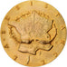 France, Medal, La Résistance, Gilt Bronze, De Jeager, MS(63)