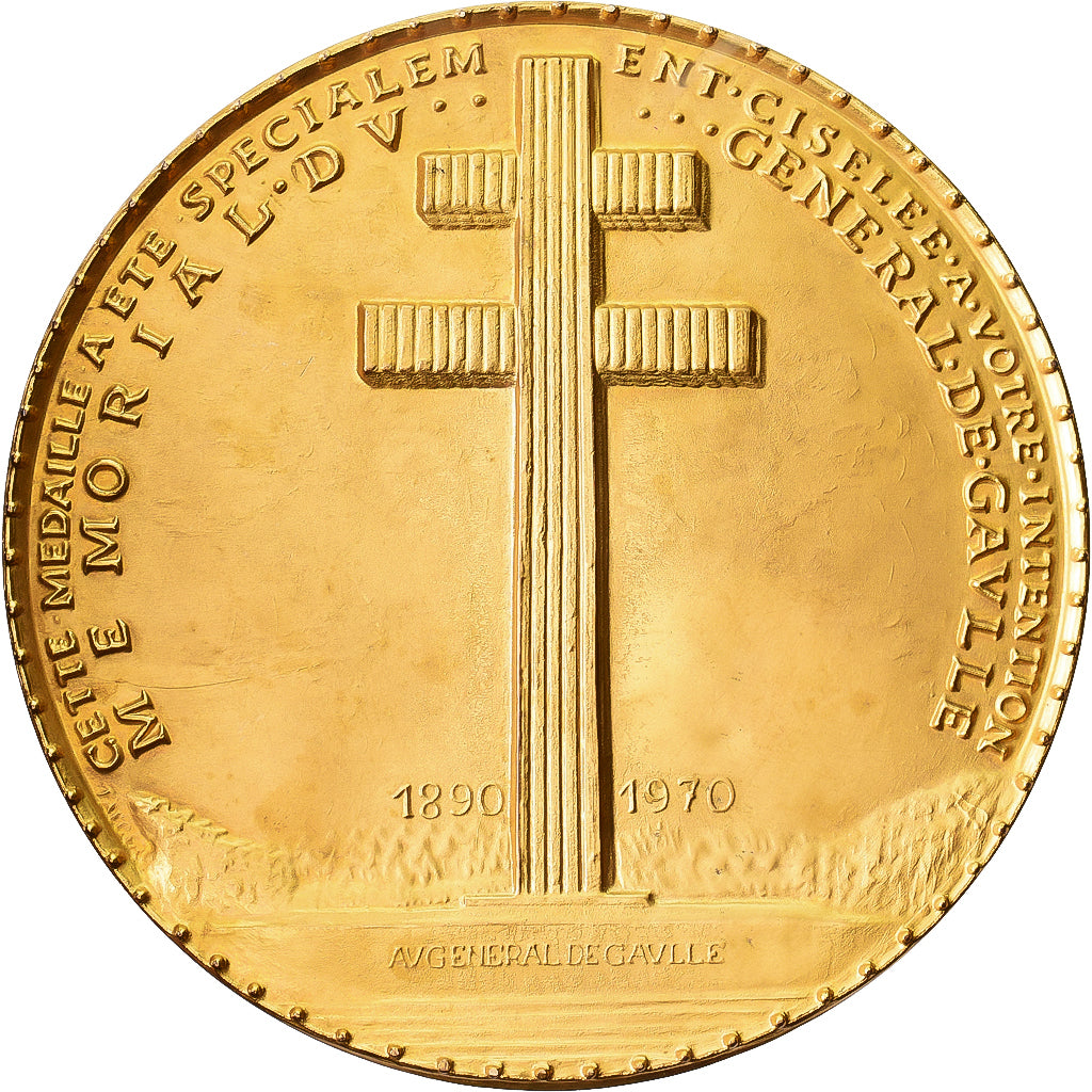 Francja, medal, Charles de Gaulle, Mémorial du Général de Gaulle, 1970