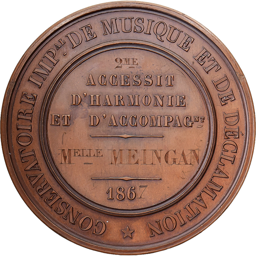 Frankreich, Medaille, Napoléon III, Conservatoire Impérial de Musique, 1867