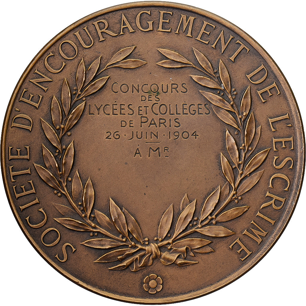 Frankrijk, Medaille, Concours des Lycées et Collèges de Paris, 1904, Bronzen