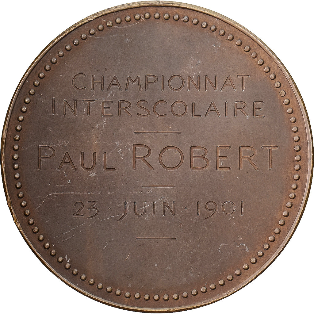 France, Medal, Société d'Escrime à l'Epée de Paris, 1901, Bronze, Desaide