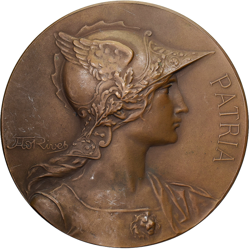 Frankrijk, Medaille, Marianne Casquée, Patria, Bronzen, Rivet, ZF+
