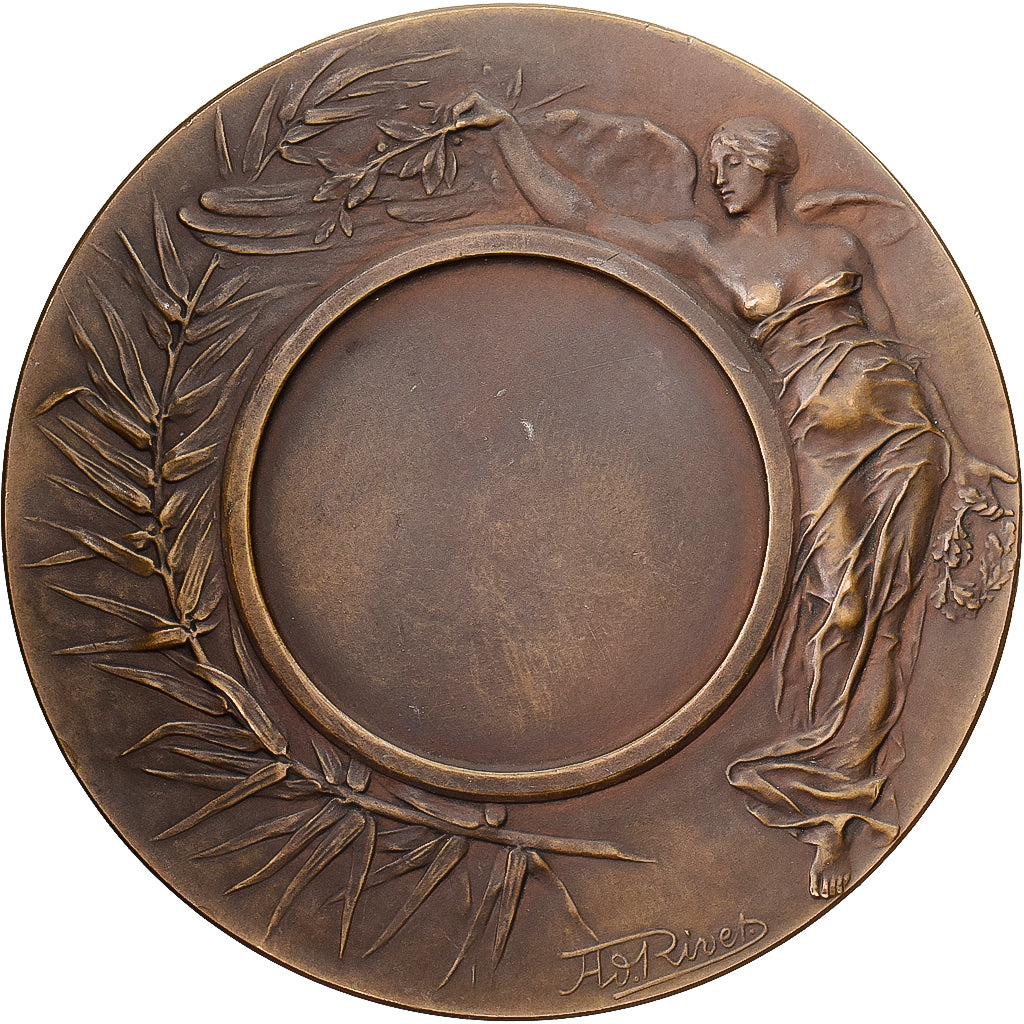 Frankrijk, Medaille, Marianne Casquée, Patria, Bronzen, Rivet, ZF+