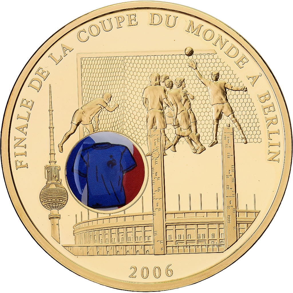 France, Medal, Finale de la Coupe du Monde à Berlin, 2006, Copper Gilt, Proof