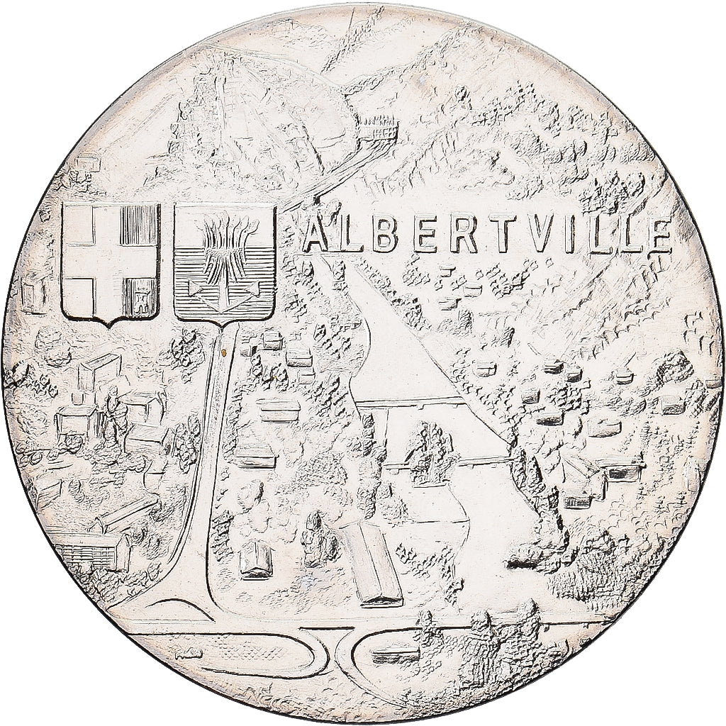 France, Medal, Albertville, 1992, Copper-nickel Aluminium, MS(63)