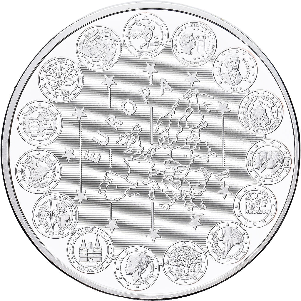 Monaco, Medal, 2 Euro Grace Kelly, 2007, Copper Plated Silver, MS(65-70)