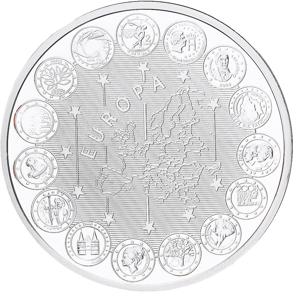 Monaco, Medal, 2 Euro Grace Kelly, 2007, Copper Plated Silver, MS(65-70)