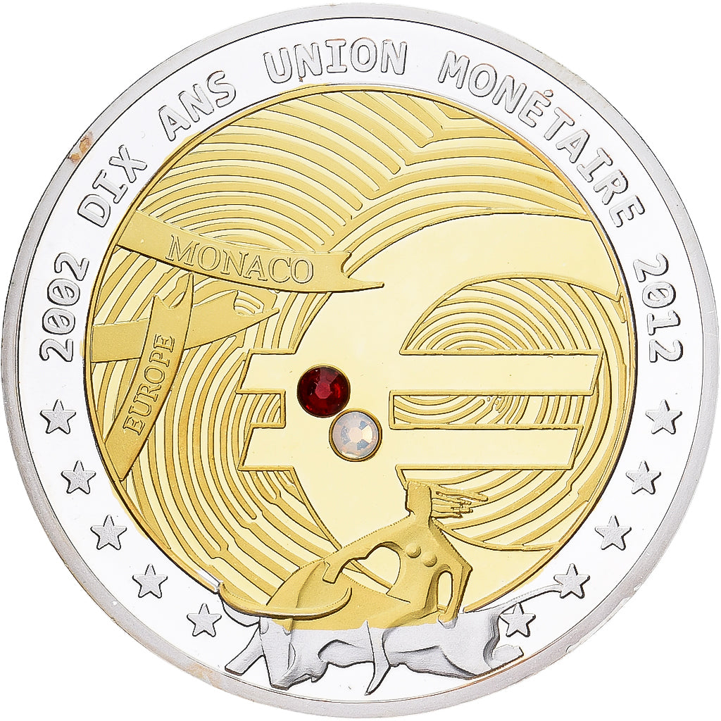 France, Medal, Europe, 10 Ans d'Union Monétaire, 2012, Bi-Metallic, MS(65-70)