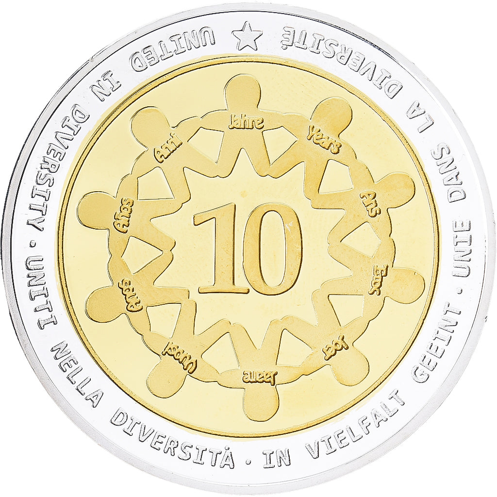 France, Medal, Europe, 10 Ans d'Union Monétaire, 2012, Bi-Metallic, MS(65-70)