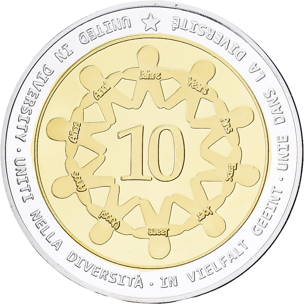 France, Medal, Europe, 10 Ans d'Union Monétaire, 2012, Bi-Metallic, MS(65-70)