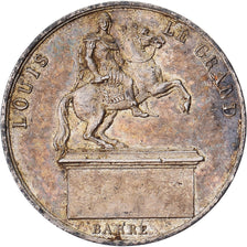 Francja, medal, Charles X, Place des Victoires, Quinarius, 1822, Srebro, Barre