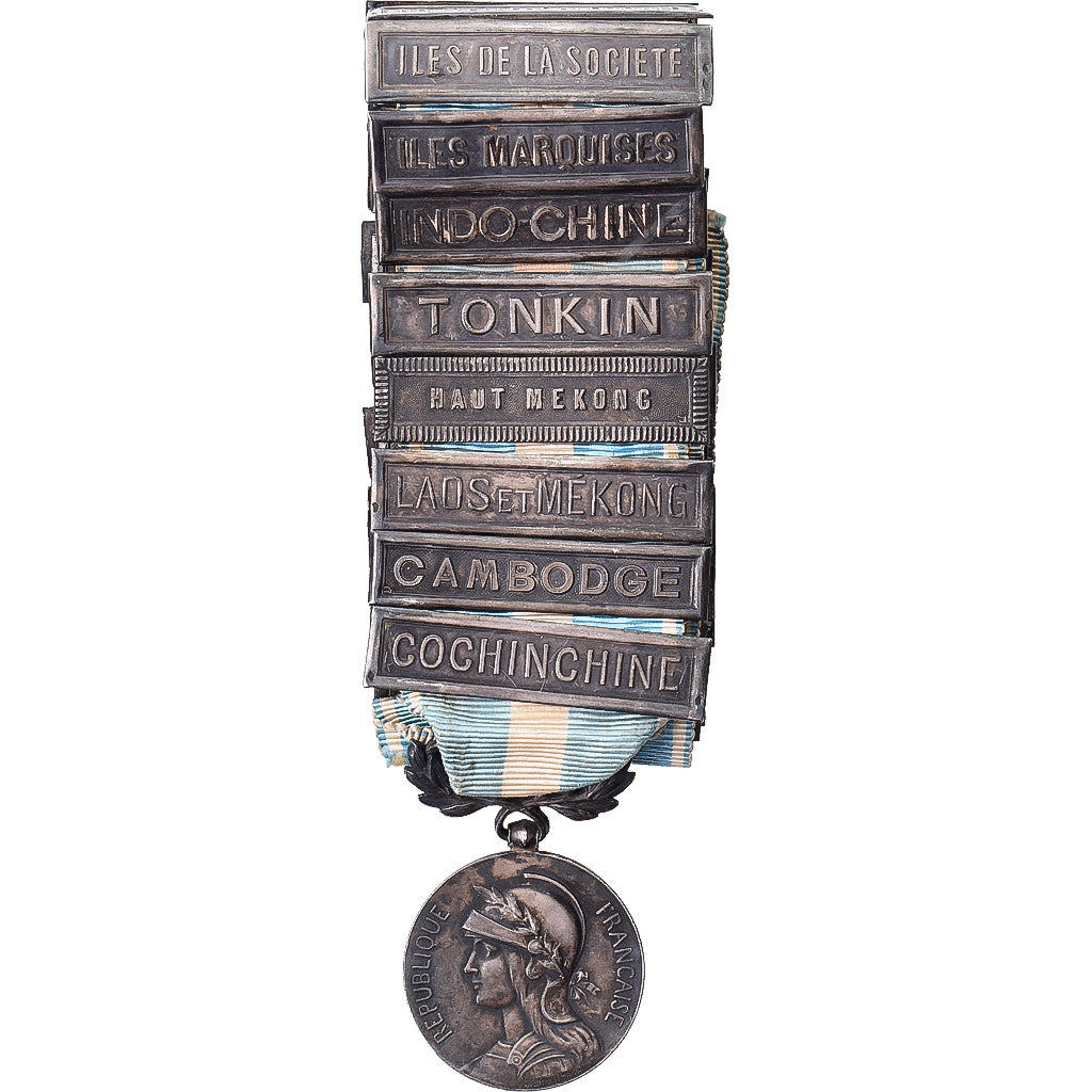 França, Médaille Coloniale, WAR, medalha, 25 Barrettes, Qualidade Excelente