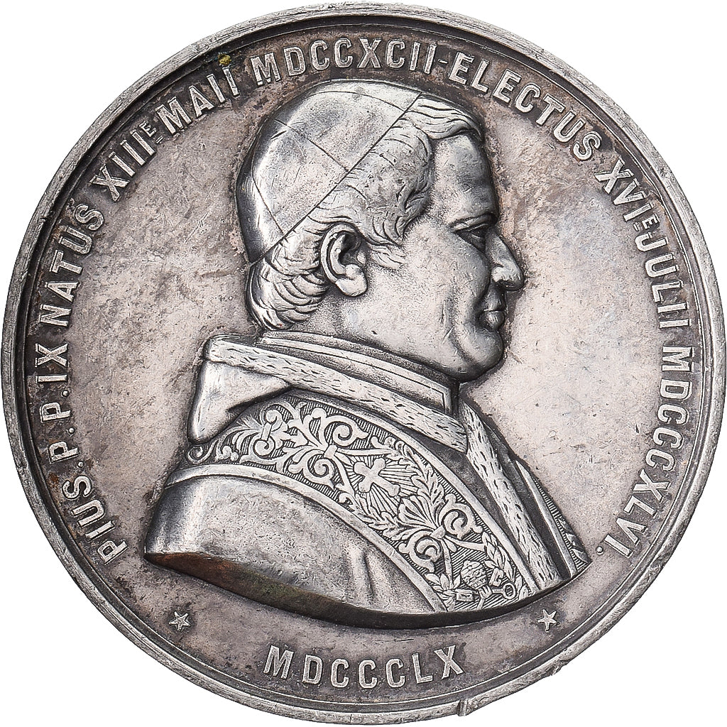 Vatican, Medal, Pie IX, 1860, Tin, Massonnet, AU(55-58)