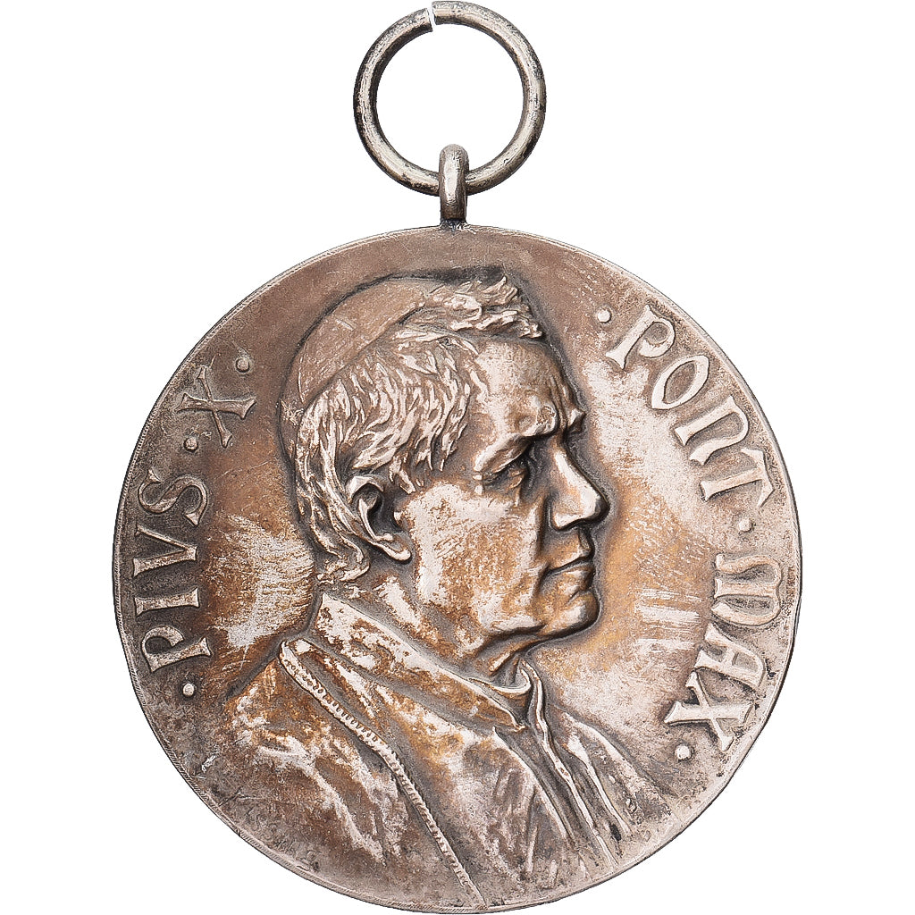 Vatican, Medal, Pie X, Marie, Silvered bronze, Kissing, AU(50-53)