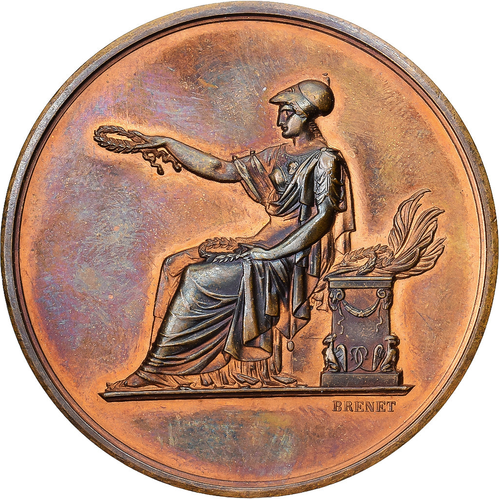 France, Medal, Prix de Dessin, 1886, Bronze, Brenet, MS(63)