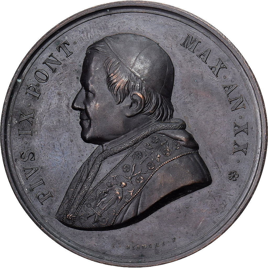 CIDADE DO VATICANO, medalha, Pie IX, Inauguration de la Colonne de