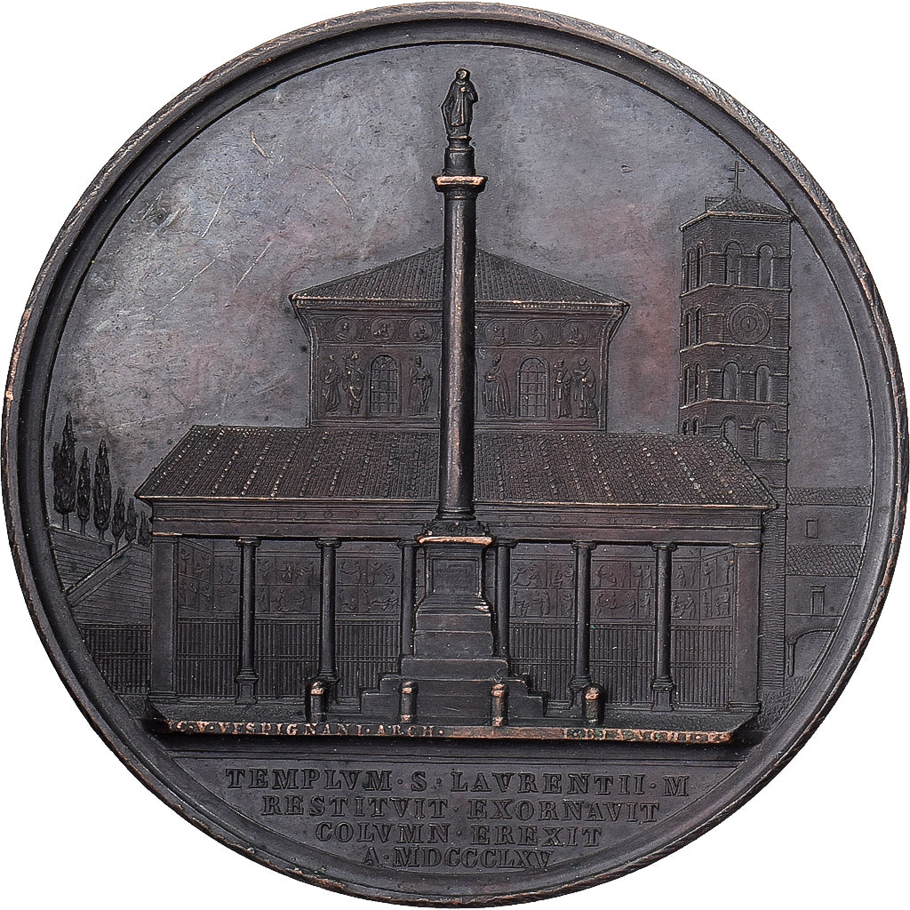 CIDADE DO VATICANO, medalha, Pie IX, Inauguration de la Colonne de