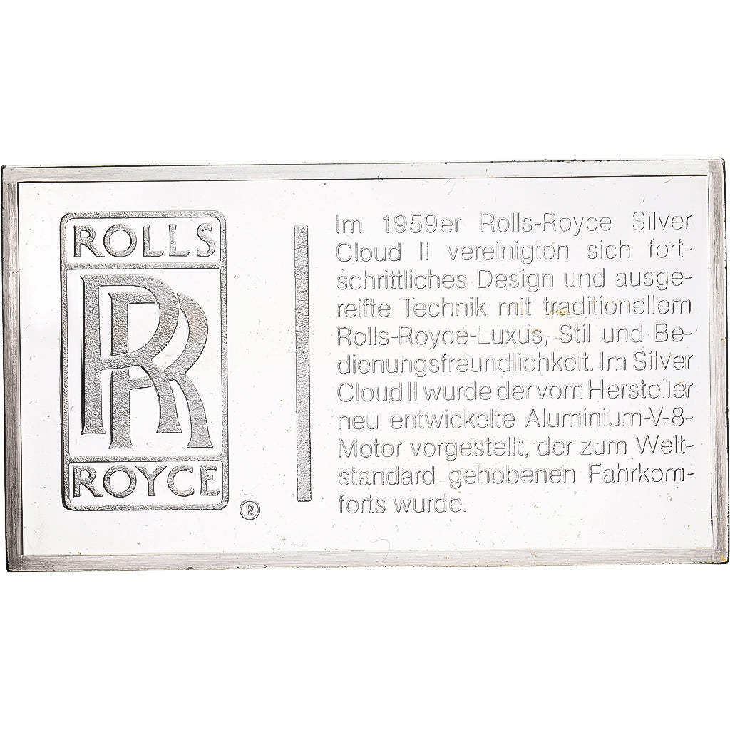 Frankrijk, Lingotin, Célèbres Automobiles du Monde, Zilver, ROLLS ROYCE 1959