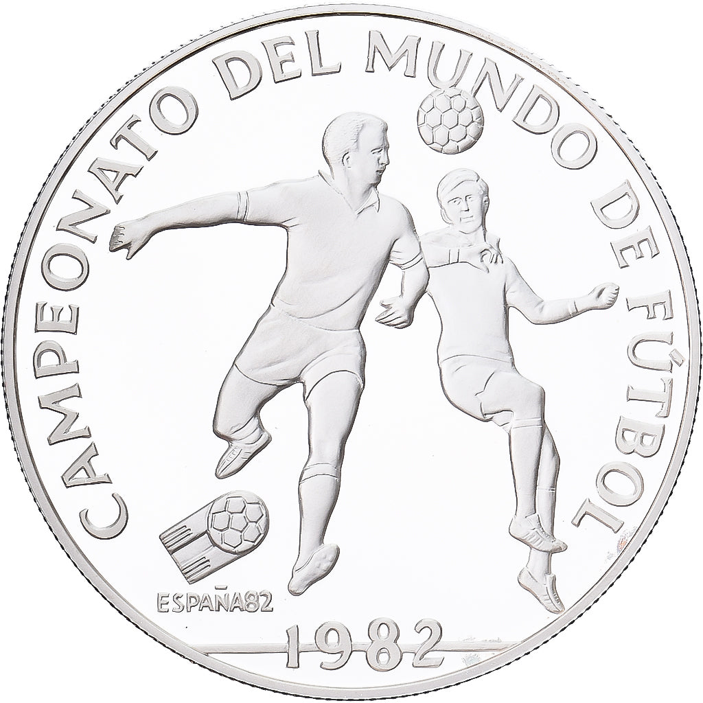 Panama, 5 Balboas, Campeonato del Mundon de Futbol, 1982, Franklin Mint, Proof