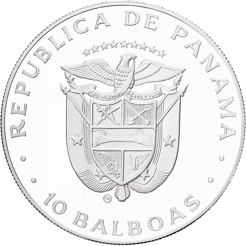 Panama, 5 Balboas, Campeonato del Mundon de Futbol, 1982, Franklin Mint, Proof