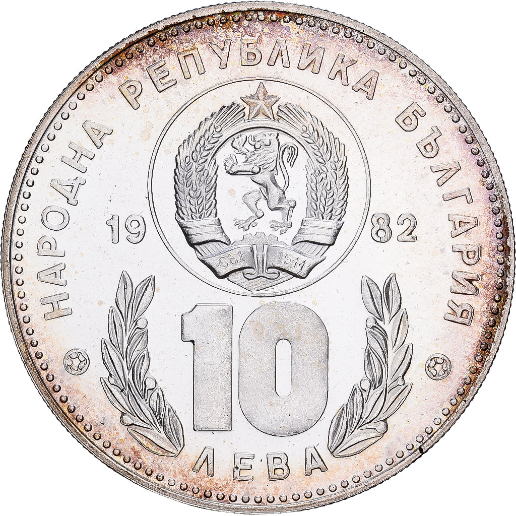 Bulgarien, 10 Leva, 1982, PP, Silber, VZ, KM:144