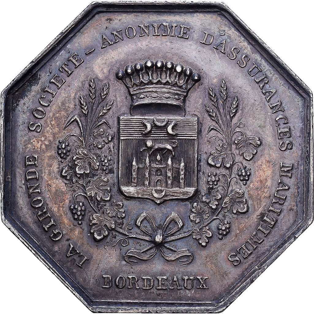 Frankreich, betaalpenning, Assurances maritimes de Gironde, 1844, Silber, SS+