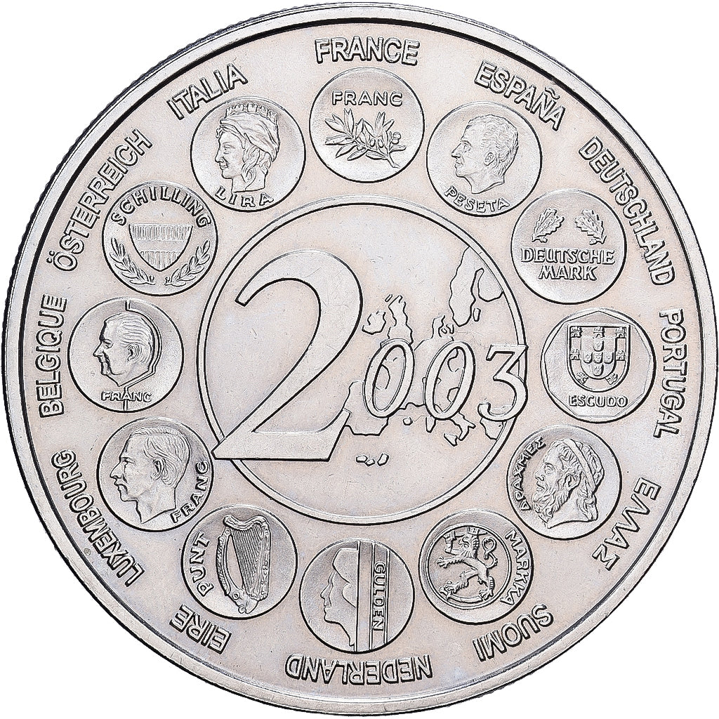 France, Medal, L'Europe des XV, Essai, 2003, Copper-nickel, MS(63)