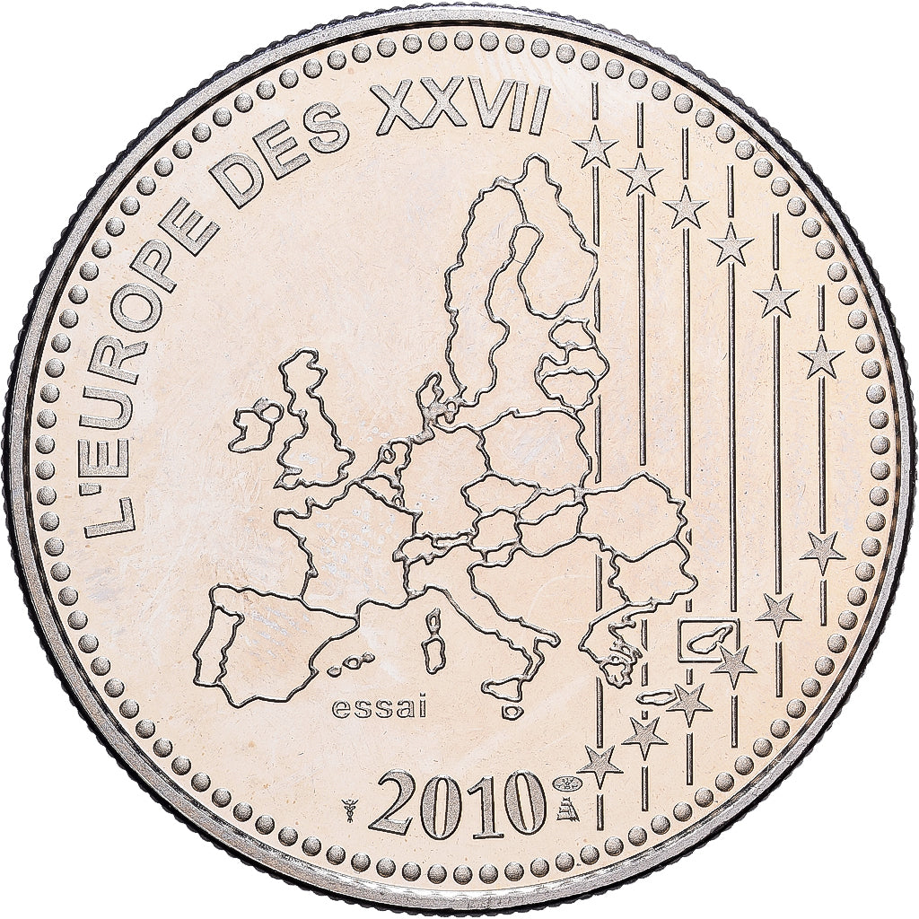 Francja, medal, L'Europe des XXVII, 50 ans du nouveau Franc, 2010